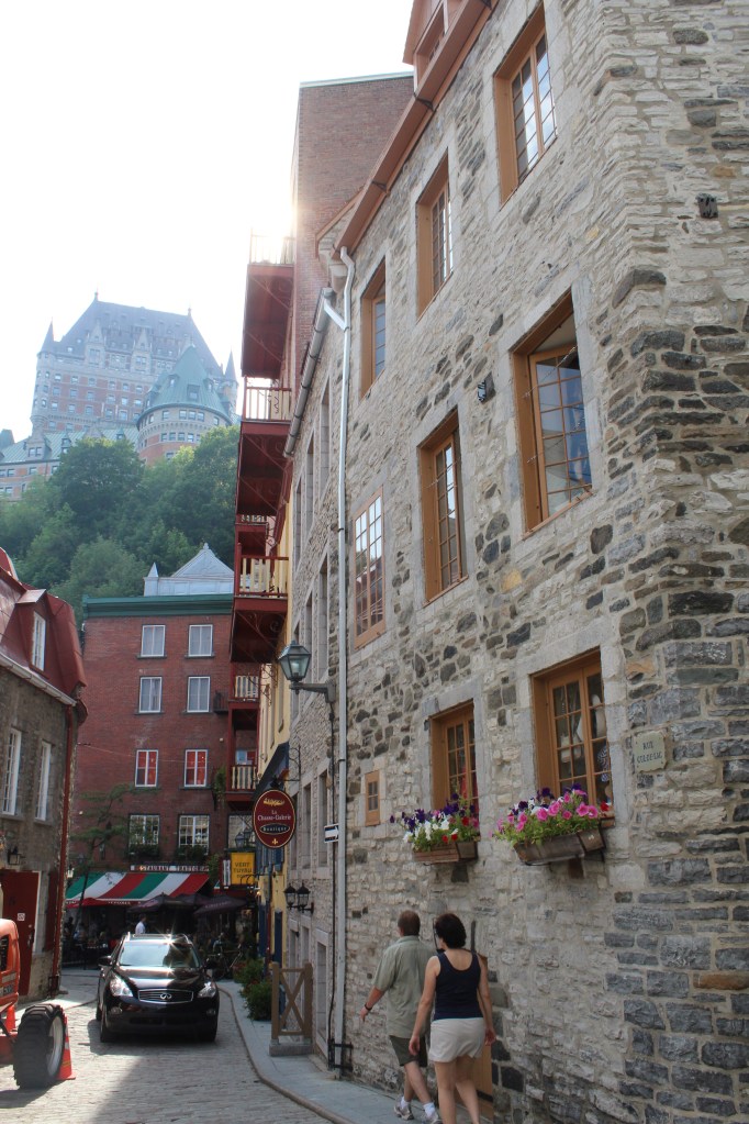 Keep your head up riding through crowds of shoppers in the narrow, cobblestoned lanes of Quartier Petit Champlain. Once a fur-trading portside village, it’s now full of boutiques, bistros and frescoes. 
