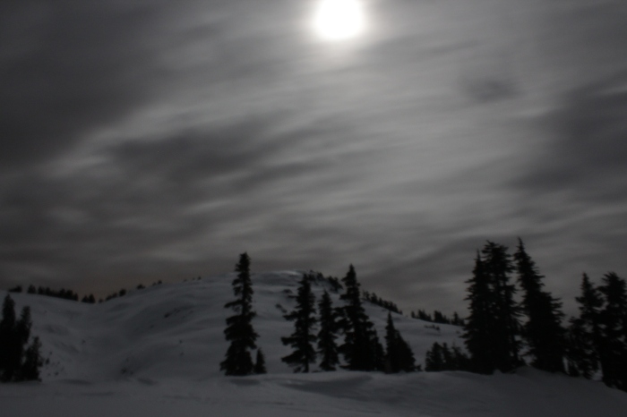 The moon over Mount Steele. Sometimes not sleeping isn't so bad.