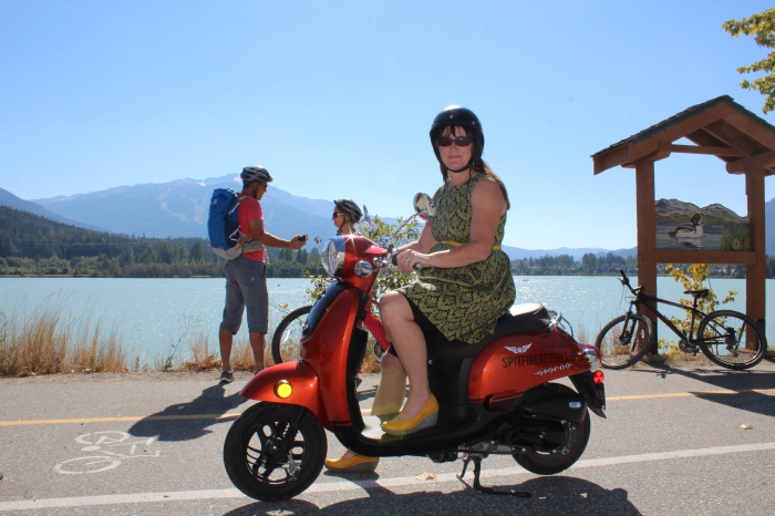 It's not Roman Holiday, but Green Lake, Whistler is a good substitute for anyone on a scooter.