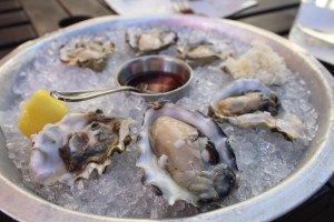 The oysters disappeared moments after this photo at Bearfoot Bistro, Whistler.