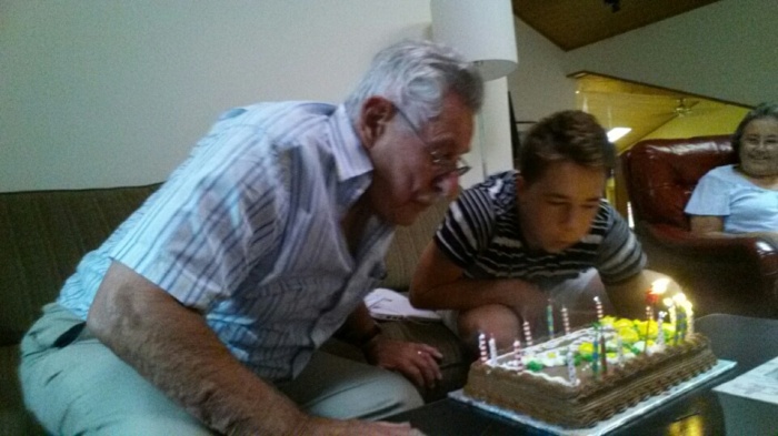 Birthday boys. 102 candles between them! You do the math.