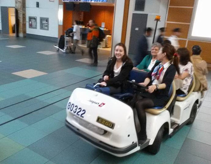 Taking no chances with Emma's first driving lesson.