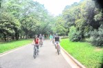 cycling through Yoyogi&nbsp;Park